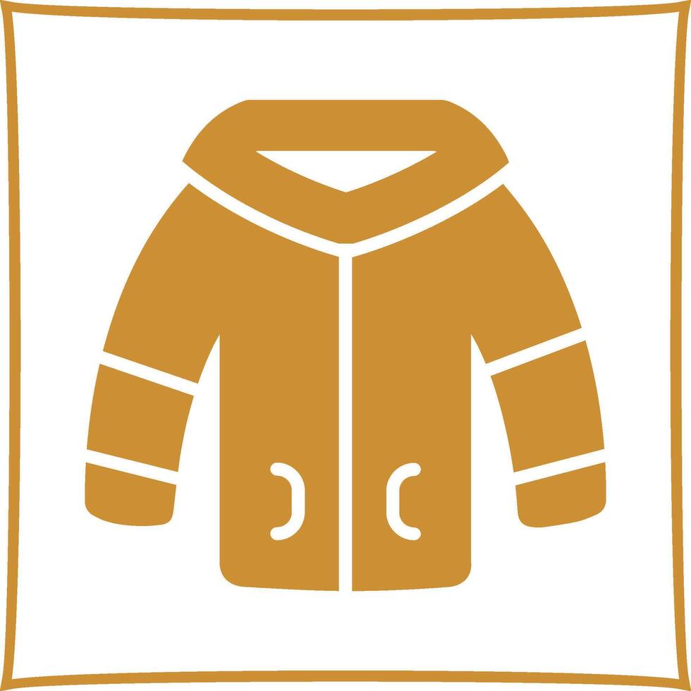 icono de vector de chaqueta de invierno