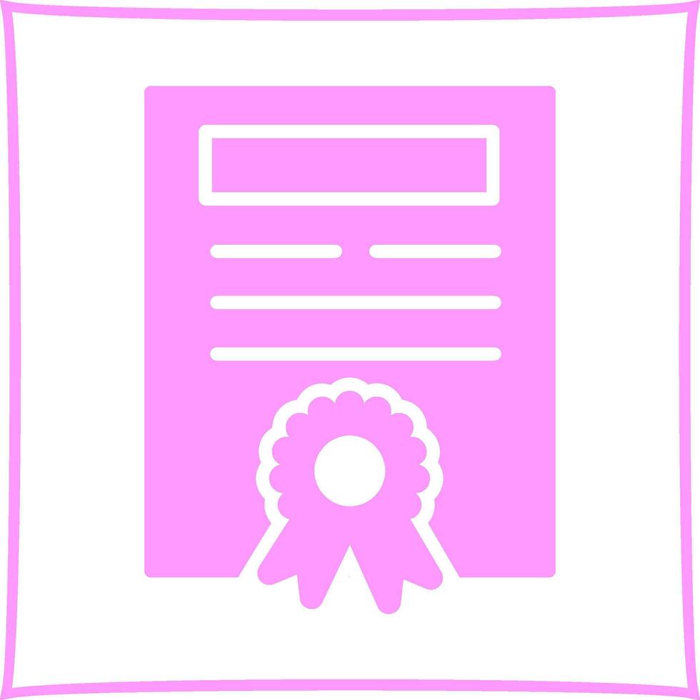 icono de vector de certificado