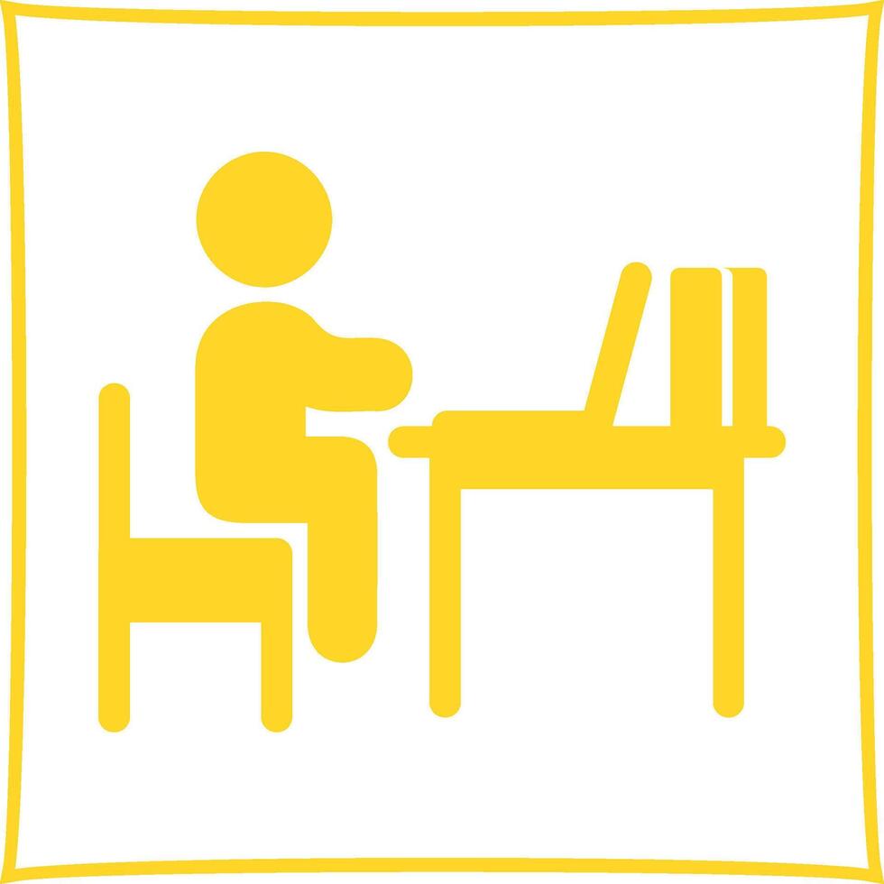 Studying Desk Vector Icon
