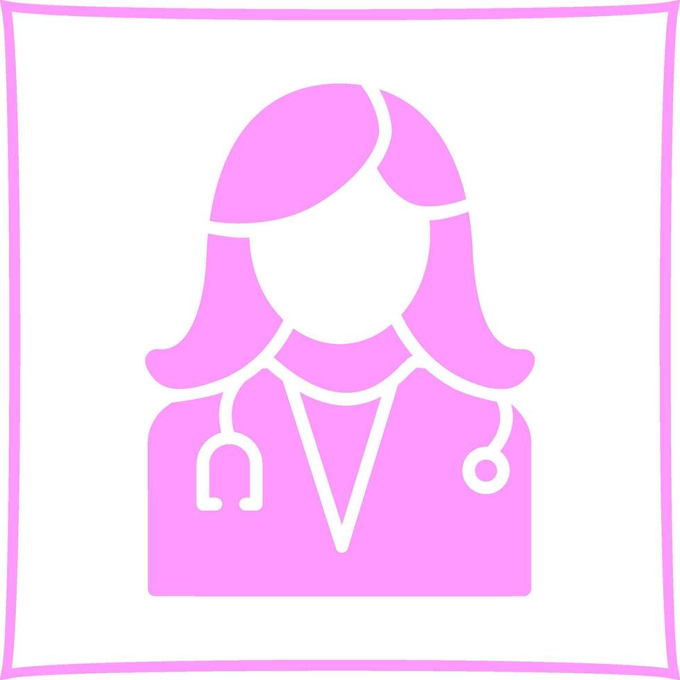 icono de vector de doctora