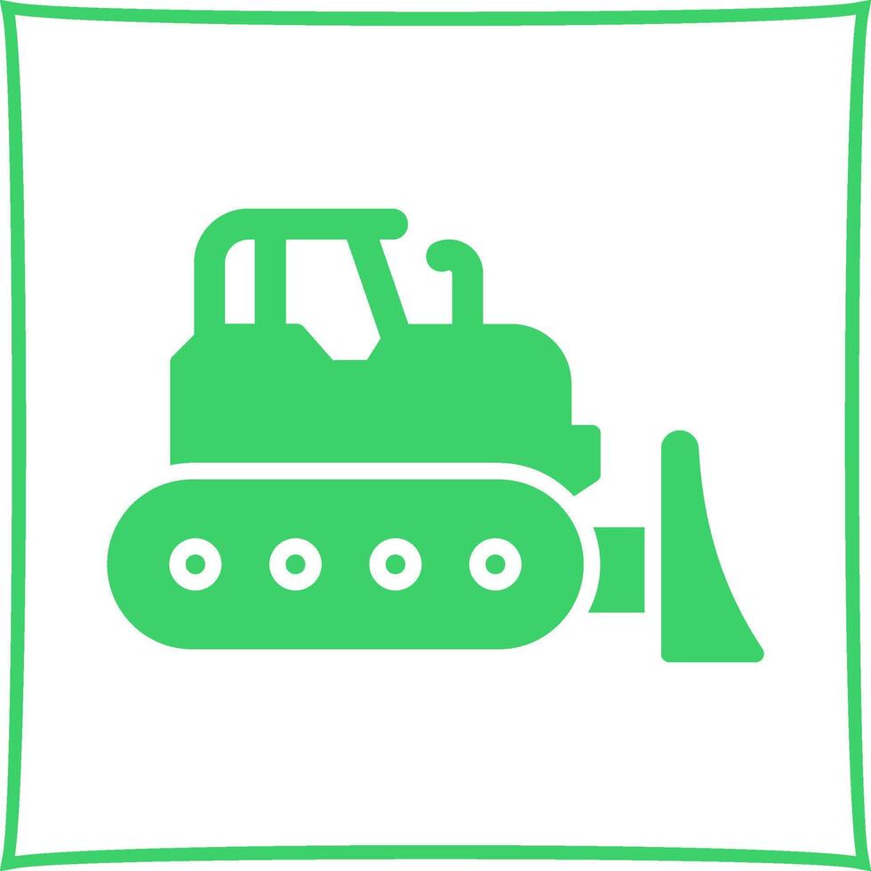 Bulldozer Vector Icon