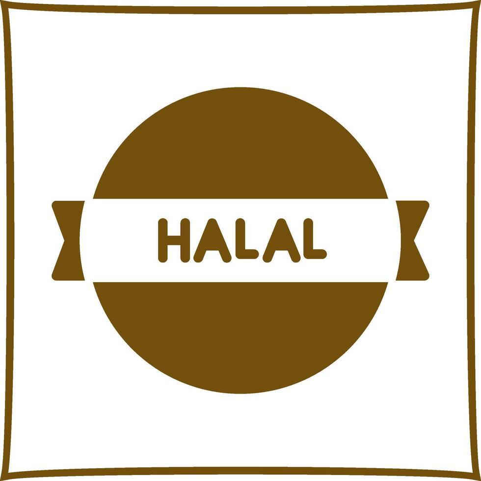 icono de vector de etiqueta halal