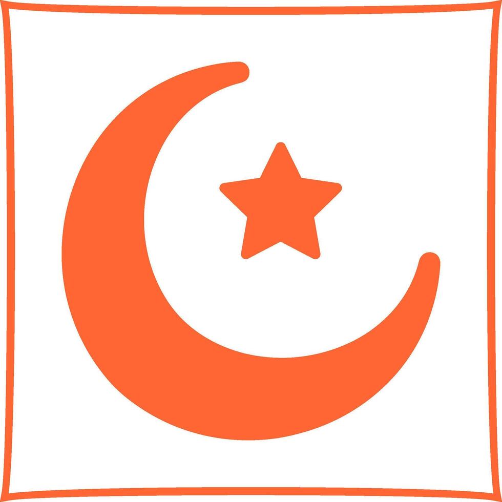 Moon and Star Vector Icon