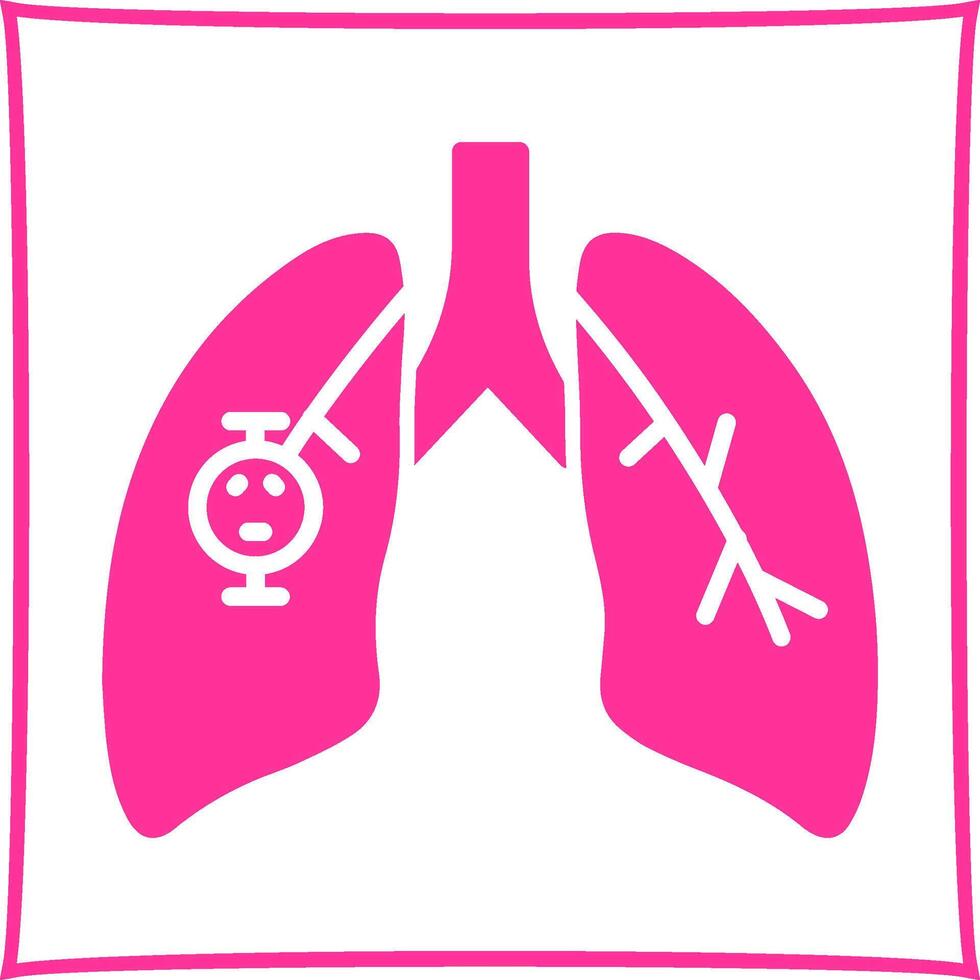 icono de vector de cáncer de pulmón