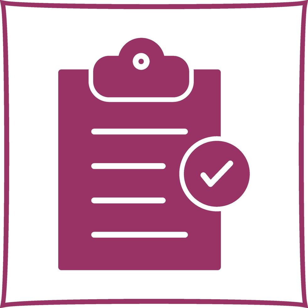 Booking Checklist Vector Icon