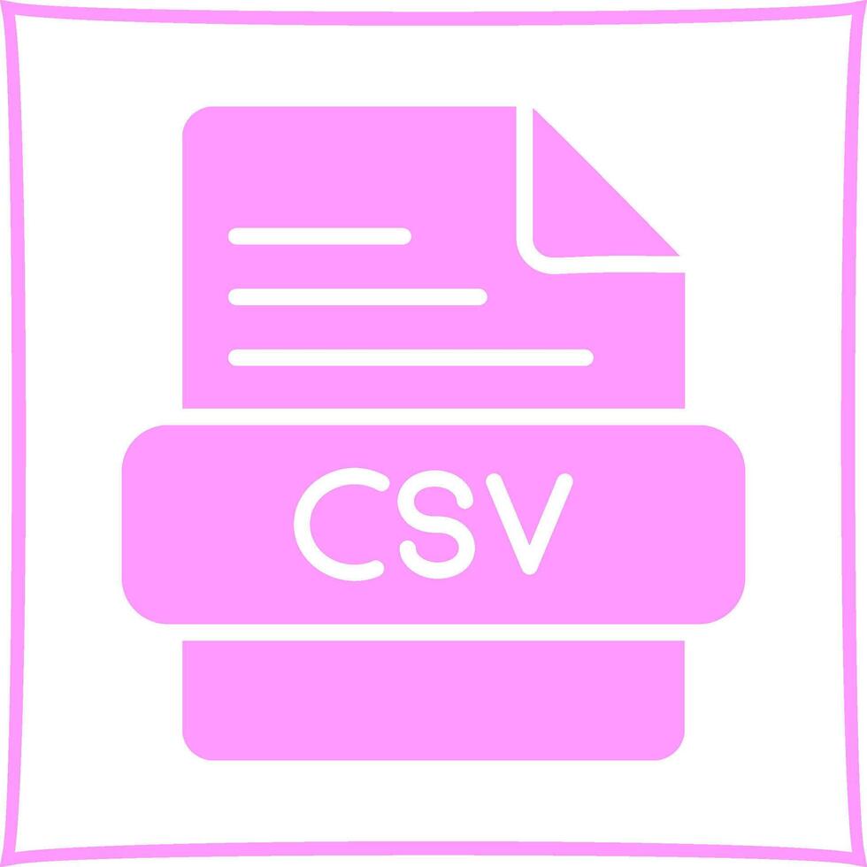 icono de vector csv