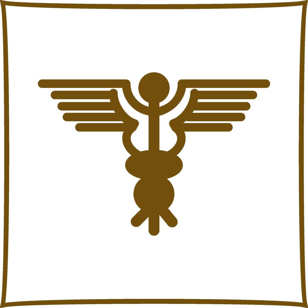 icono de vector de caduceo