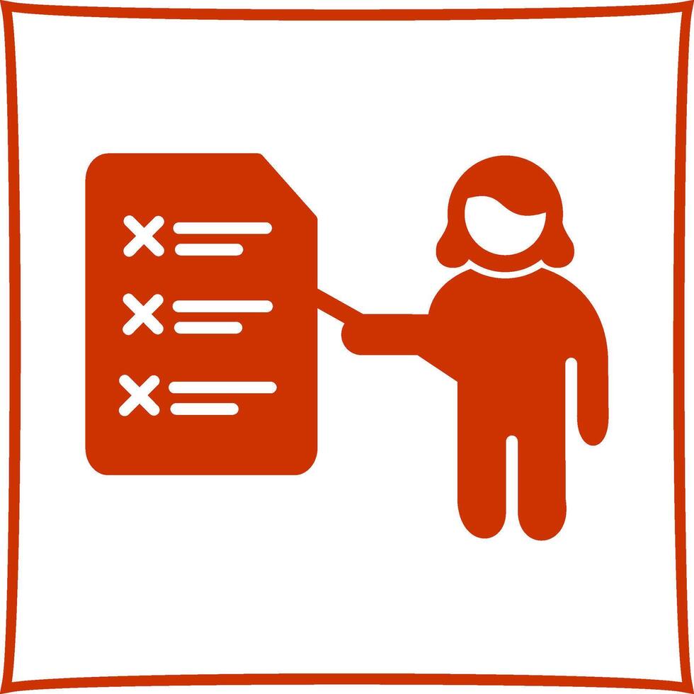 Female Presenter I Vector Icon