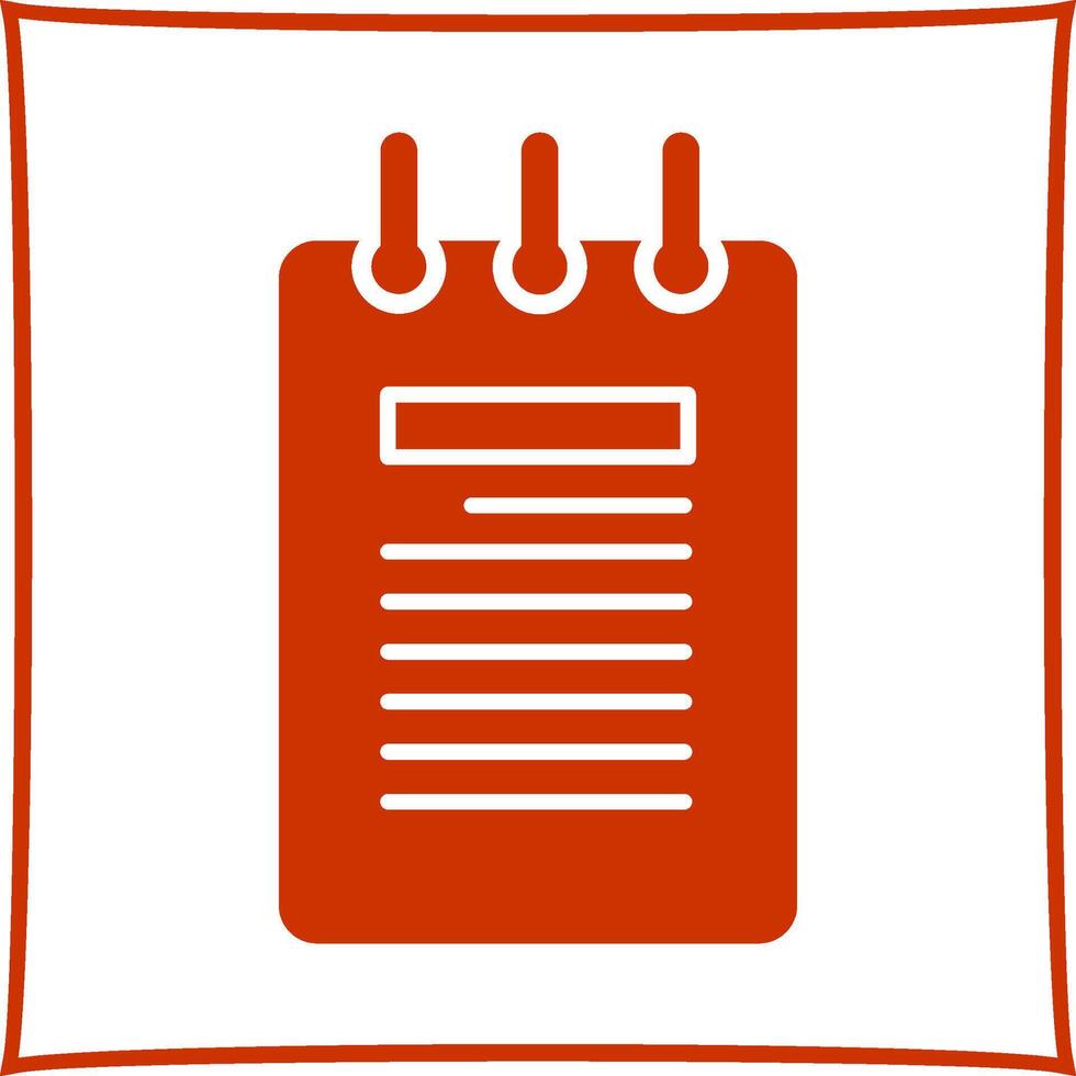 Notepad Vector Icon