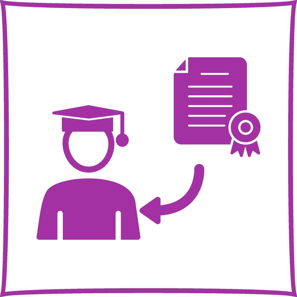Receiving Diploma Vector Icon