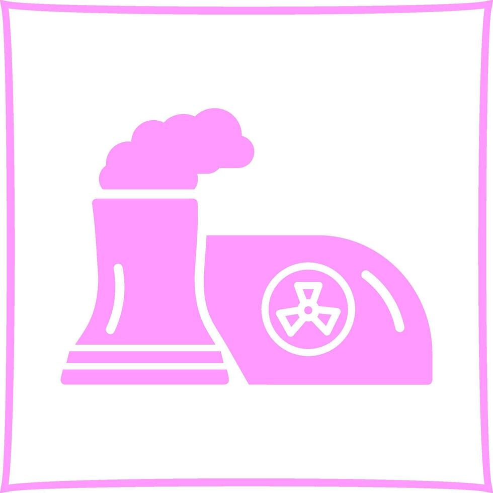 Nuclear Plant Vector Icon