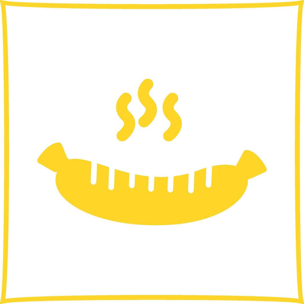 Hot Sausage Vector Icon