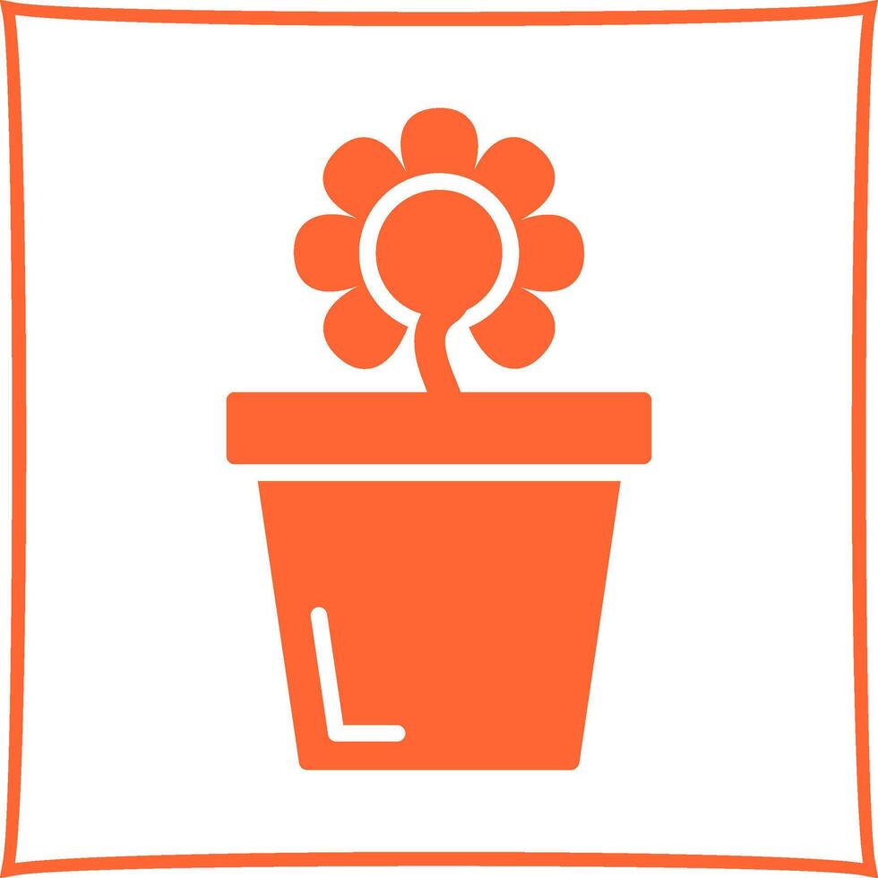 Flower Pot Vector Icon