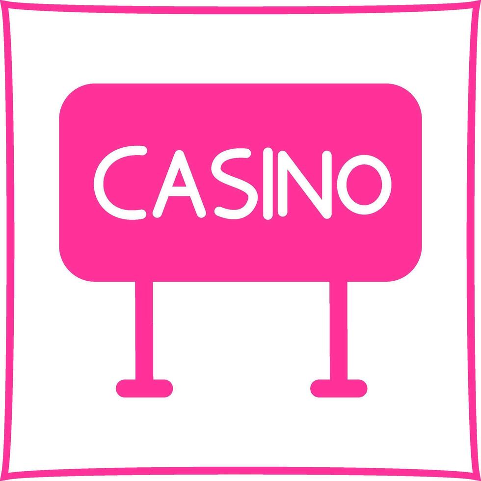 icono de vector de signo de casino