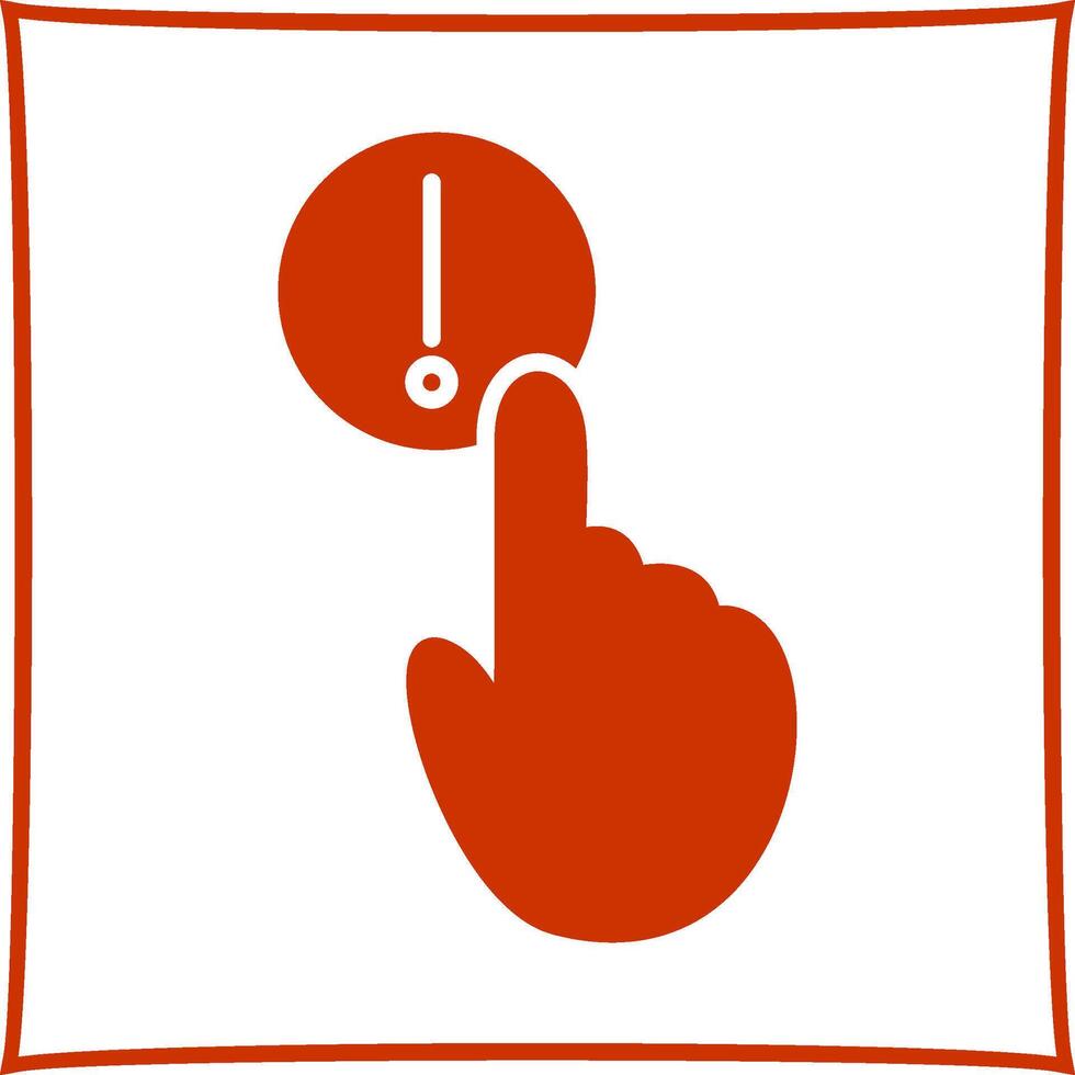 Danger of Hand Press Vector Icon