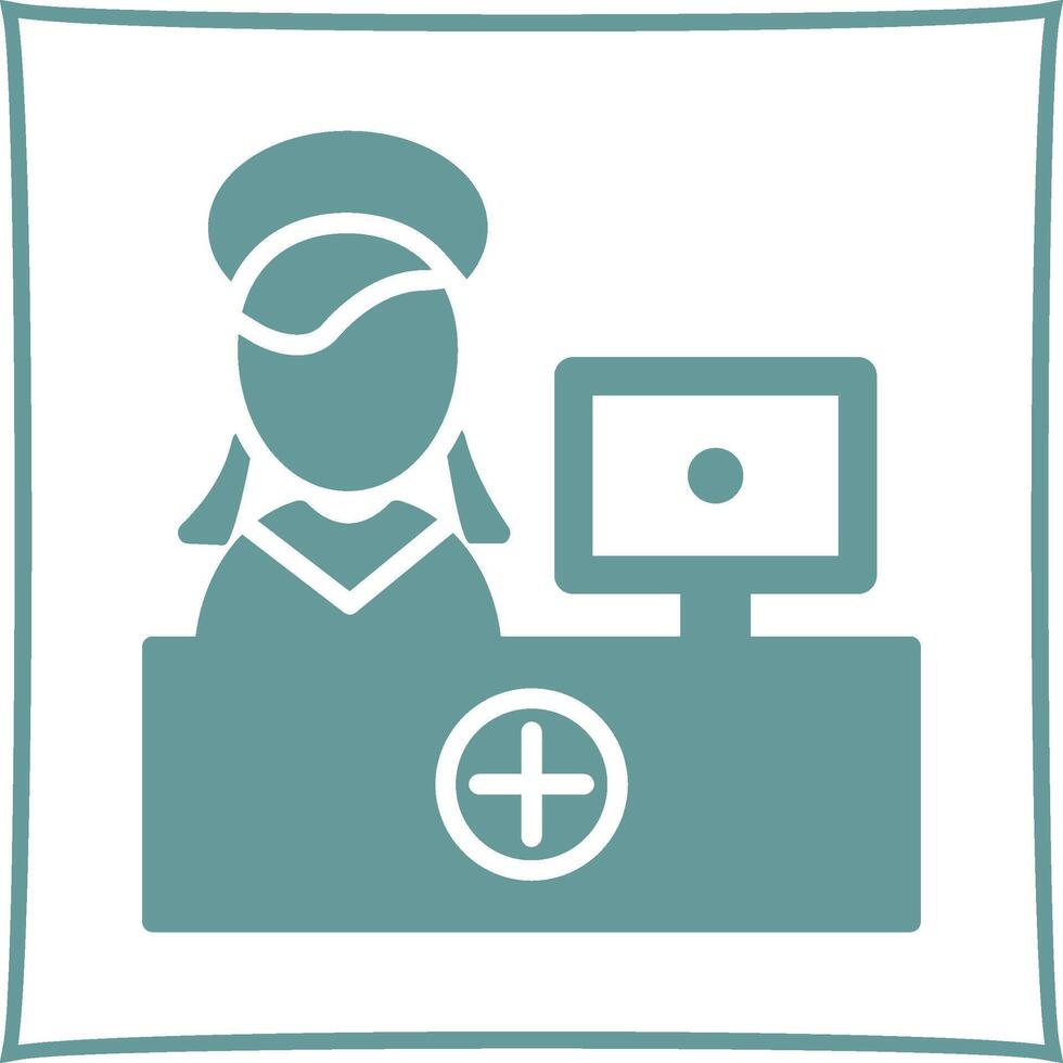 Hospital Reception Vector Icon