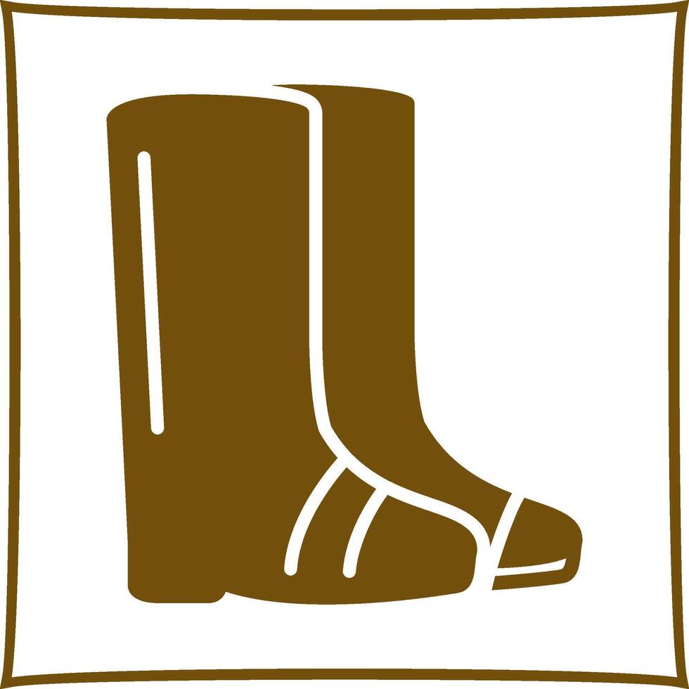 icono de vector de botas de jardinería