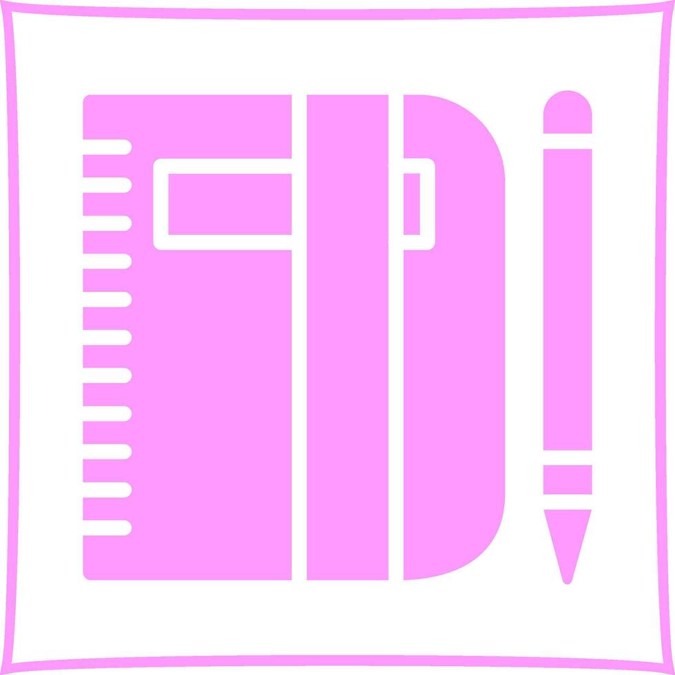 Pencil and Book Vector Icon