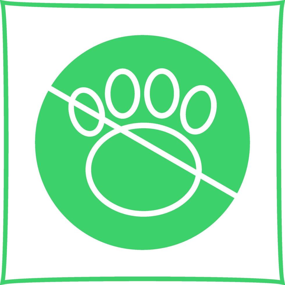 No Pets Vector Icon