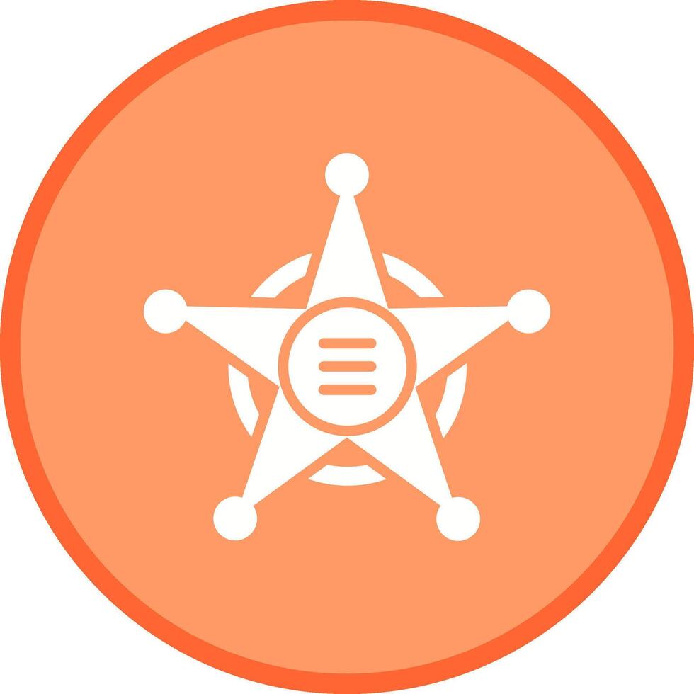 Sheriff Badge Vector Icon
