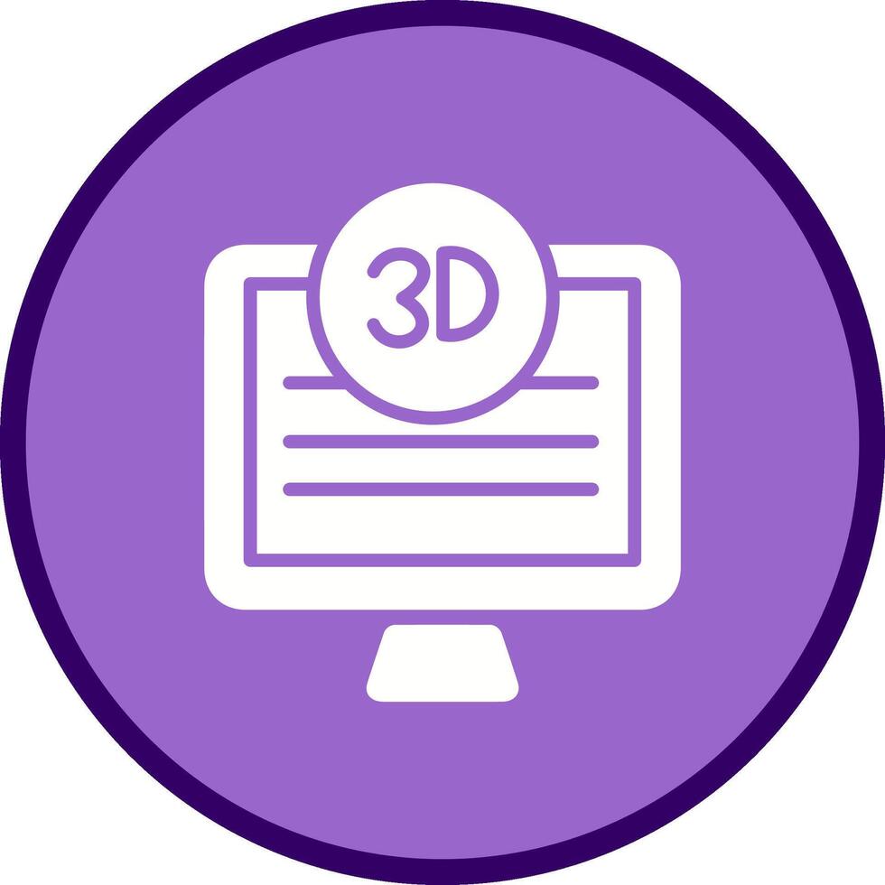 3D Quality Screen Vector Icon