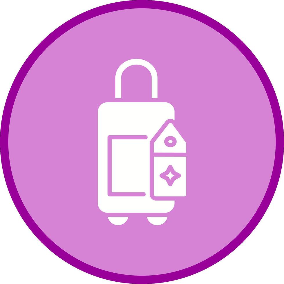 Bag with Tags Vector Icon