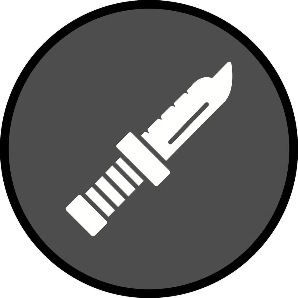 icono de vector de cuchillo de ejército