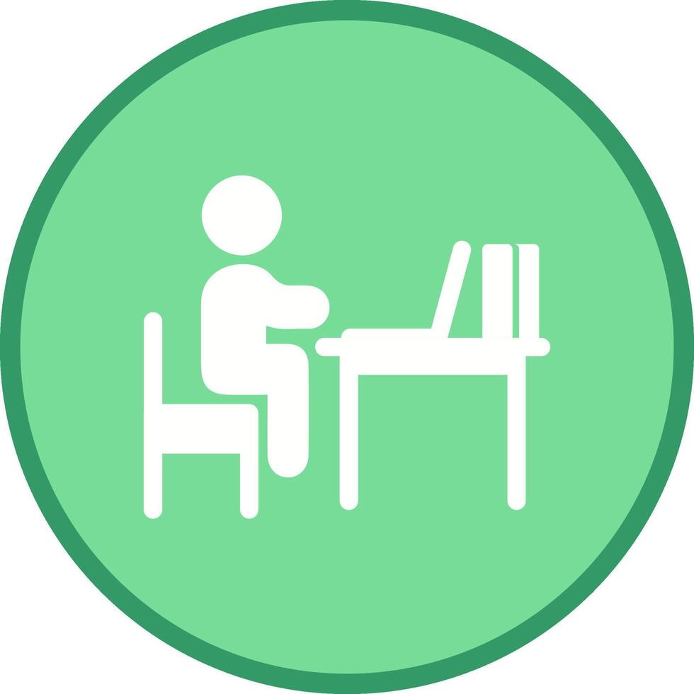 Studying Desk Vector Icon