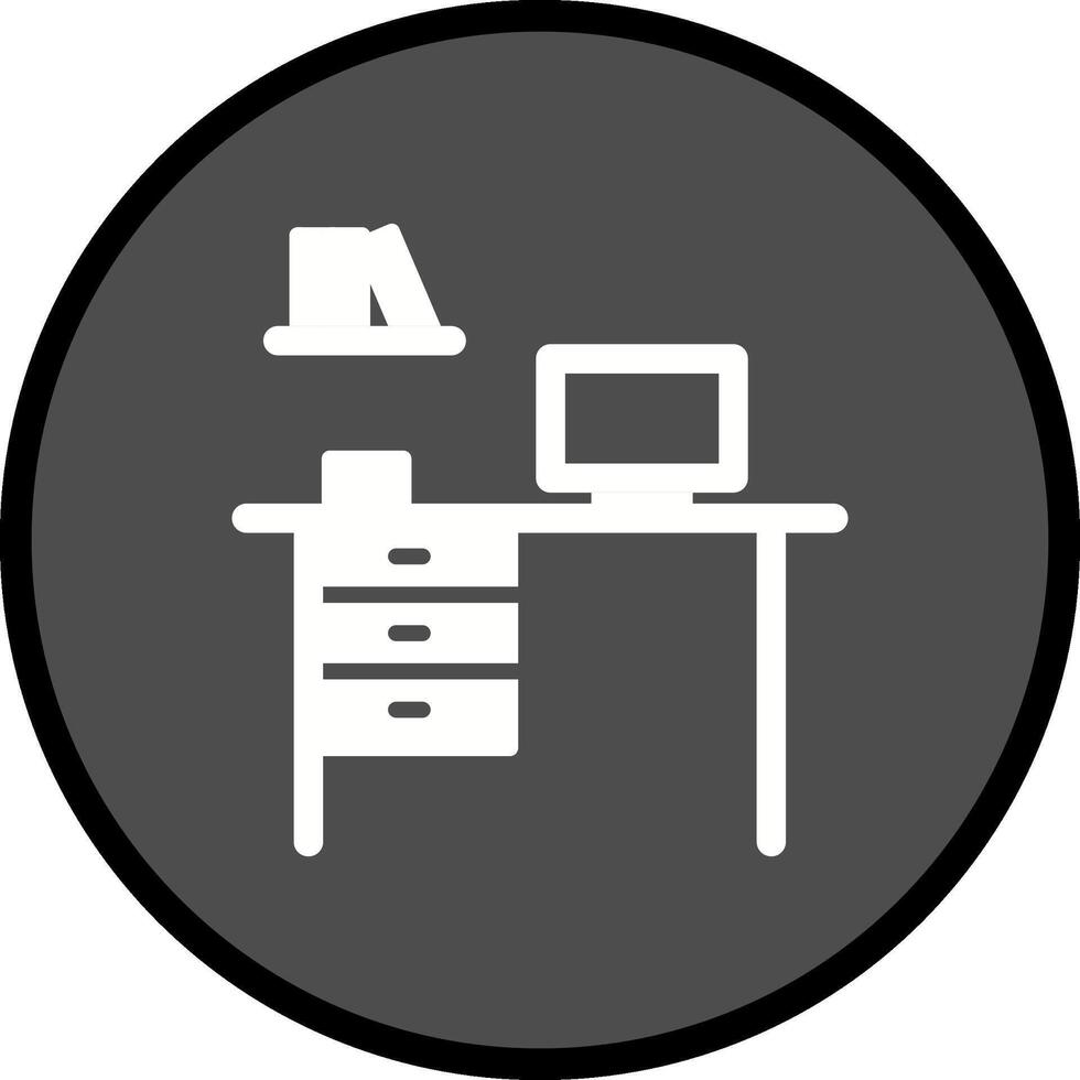 icono de vector de escritorio de oficina