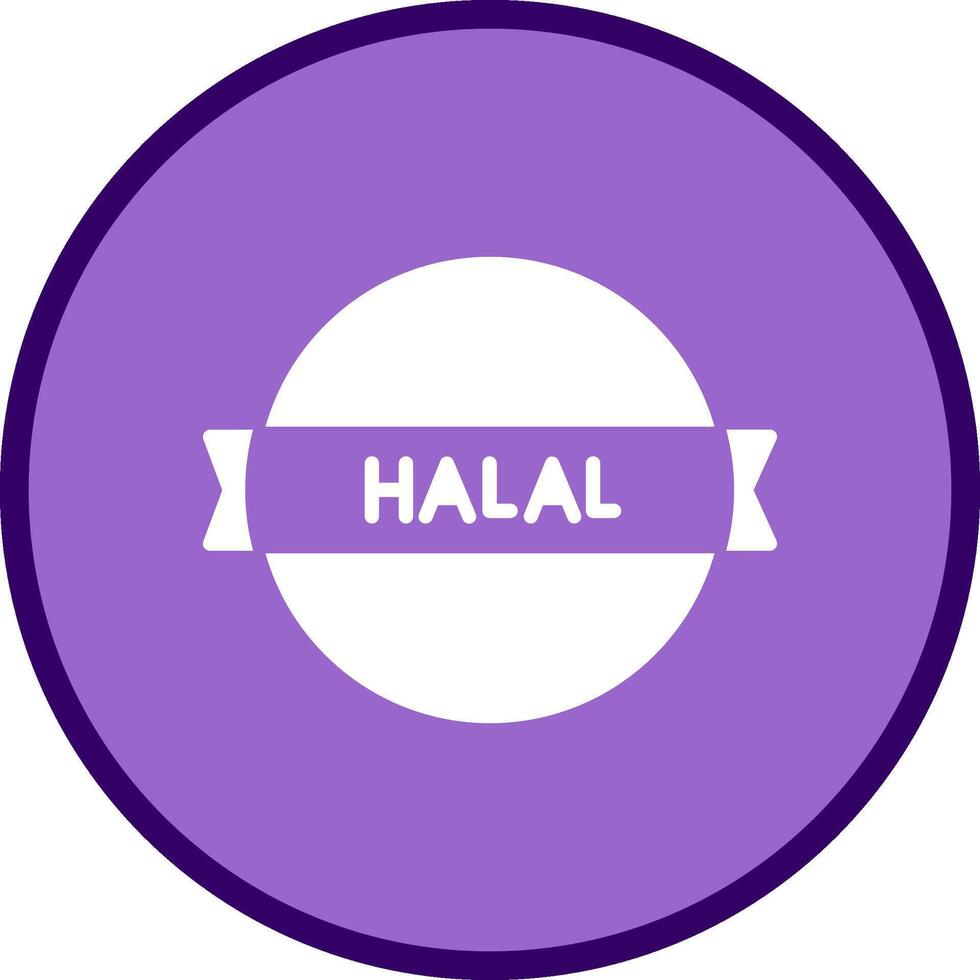 Halal Sticker Vector Icon