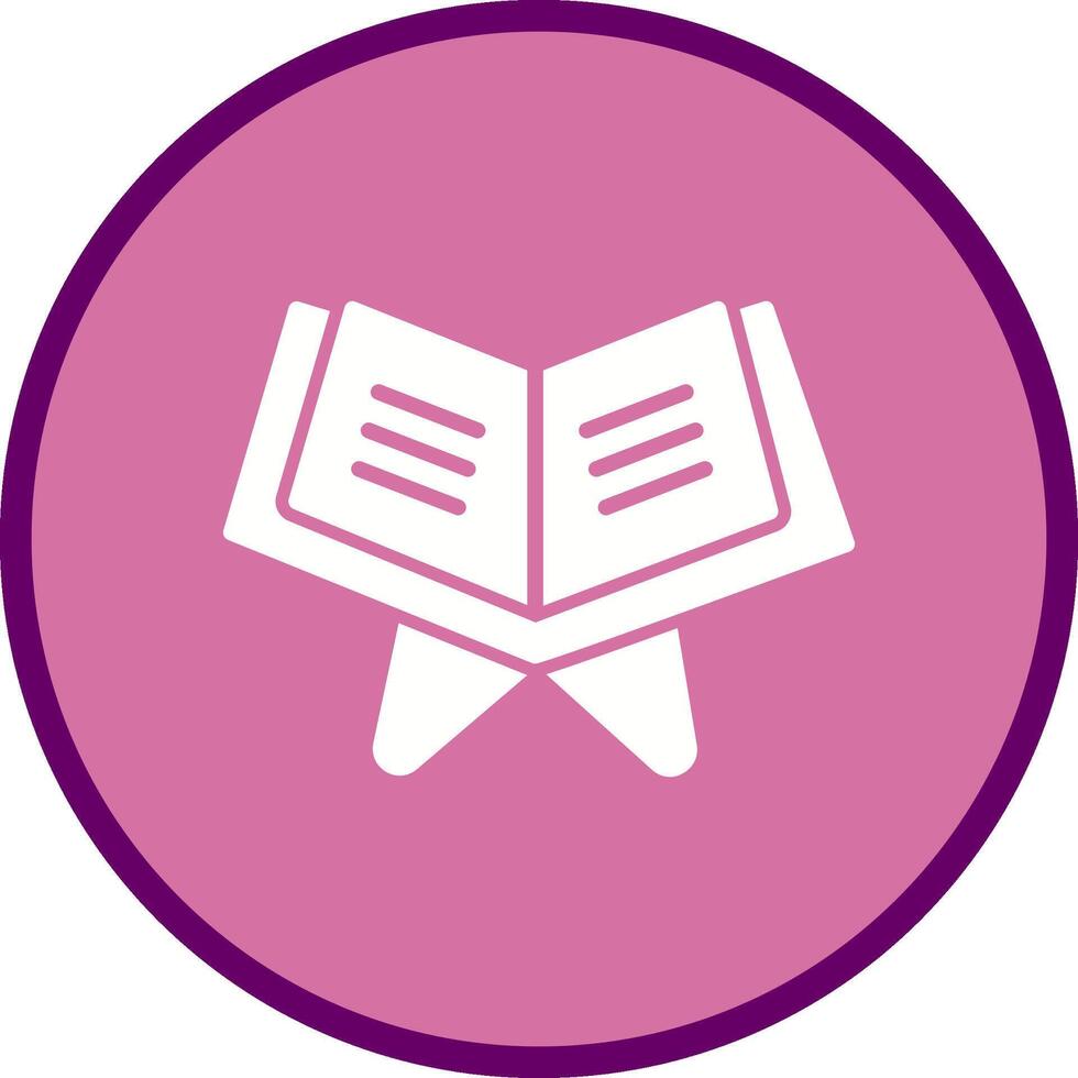 Reading Holy Book Vector Icon