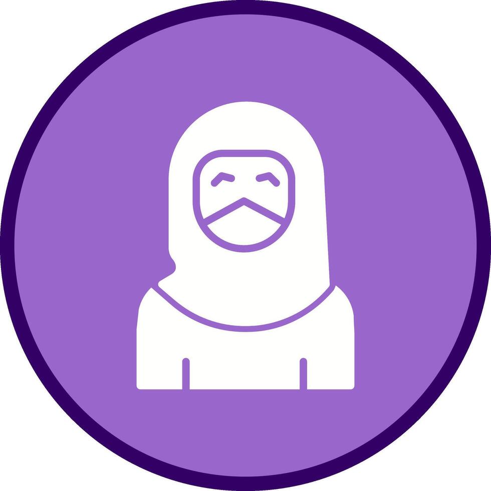 Woman with Niqab Vector Icon