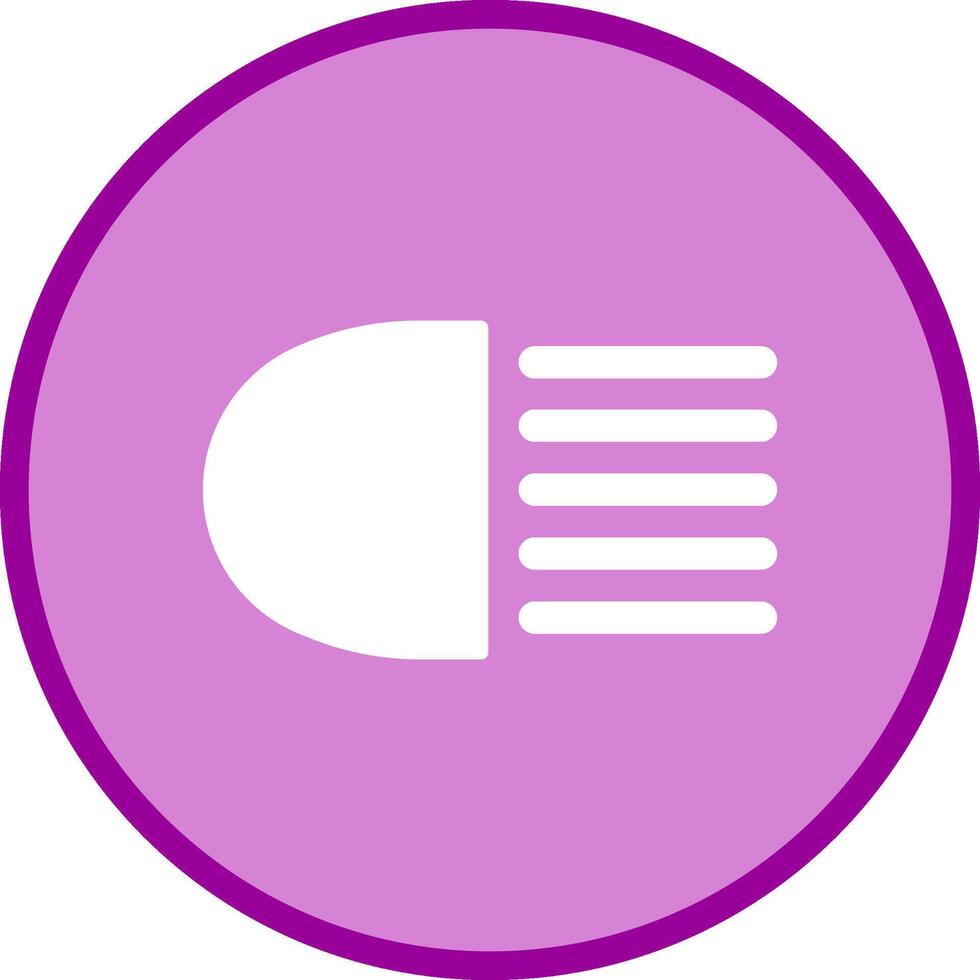 Headlight Vector Icon