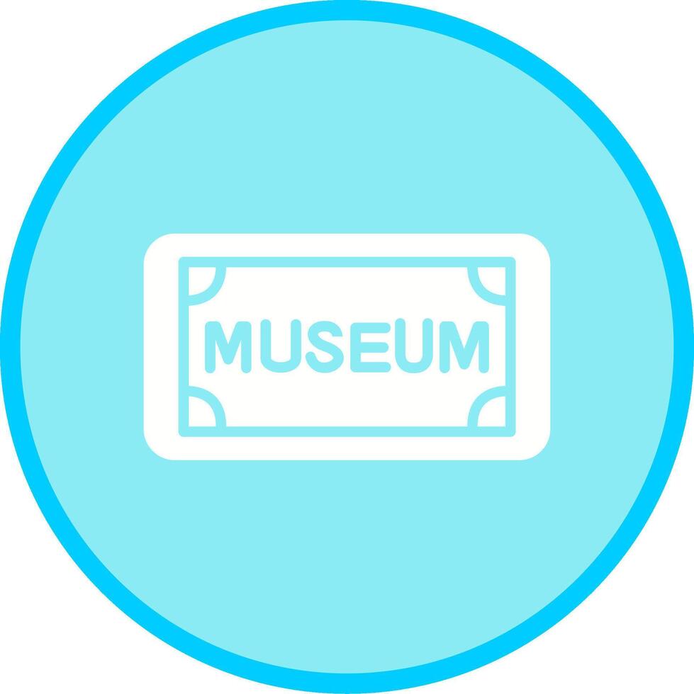 icono de vector de etiqueta de museo