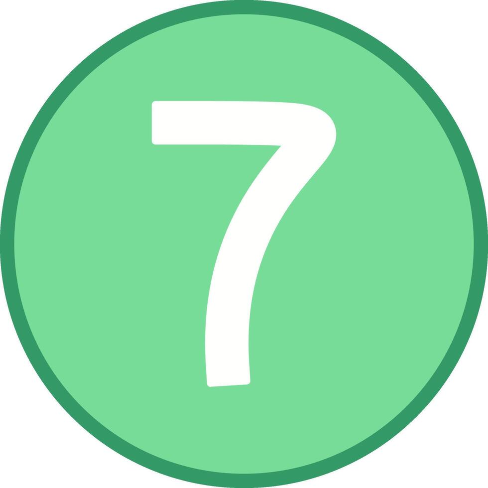 Number Seven Vector Icon