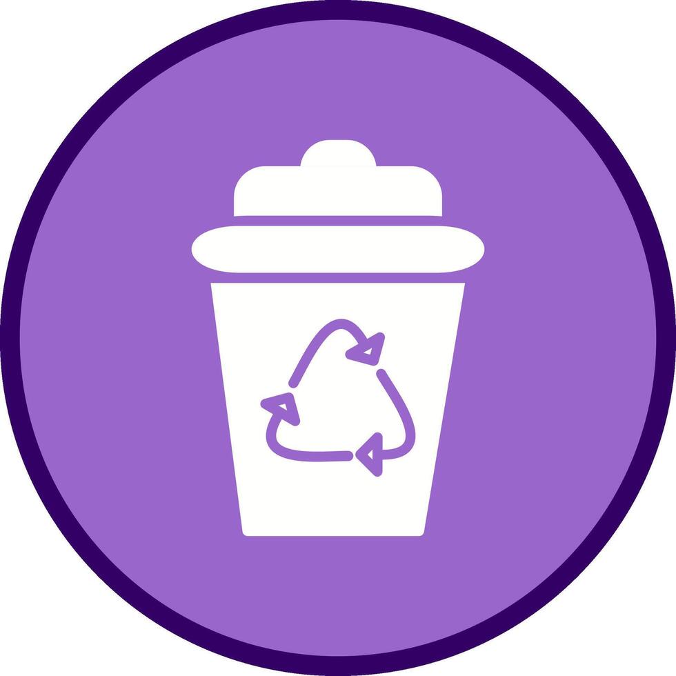 icono de vector de papelera de reciclaje