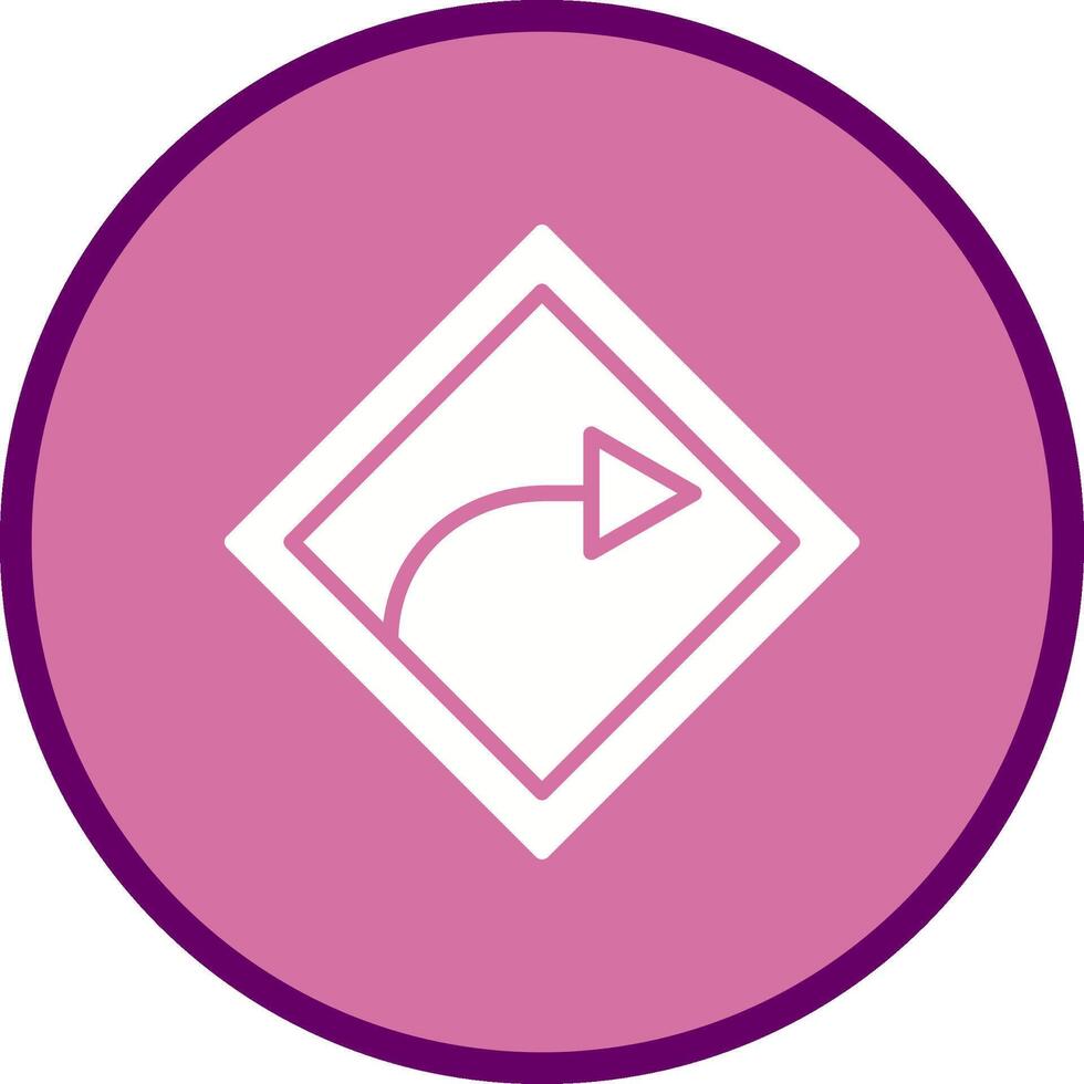 Right Turn Vector Icon