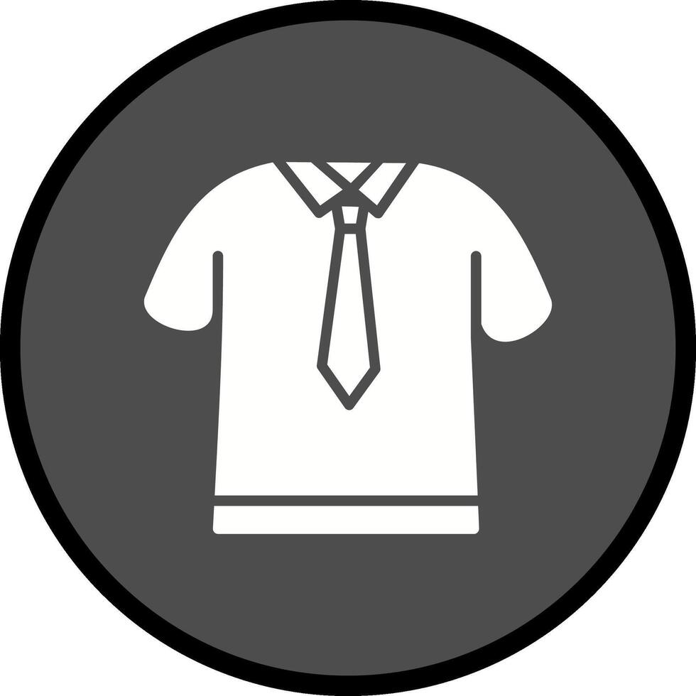 icono de vector de camisa y corbata