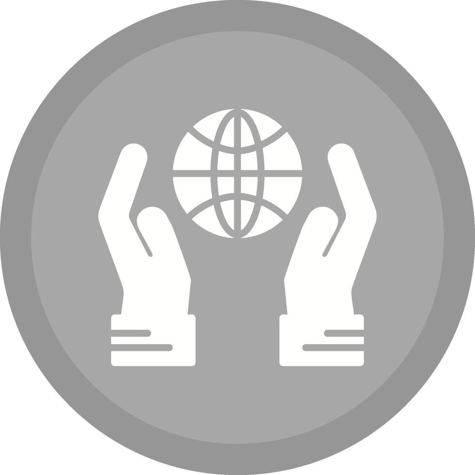 Globe Hand Vector Icon