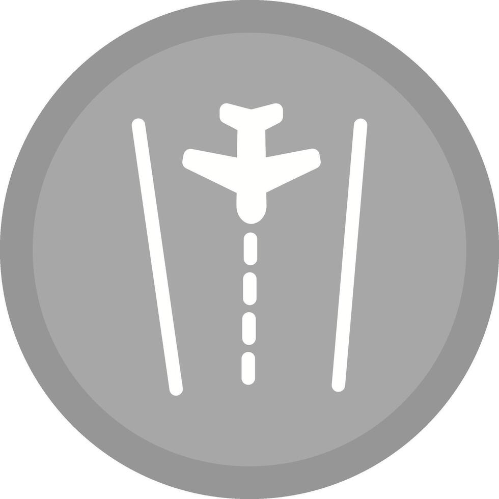 Plane on Runway Vector Icon