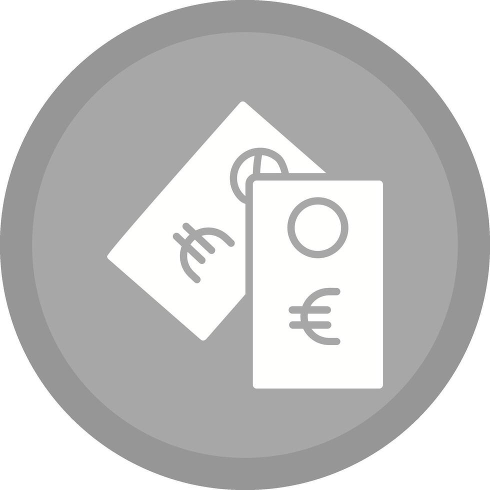 icono de vector de etiqueta euro