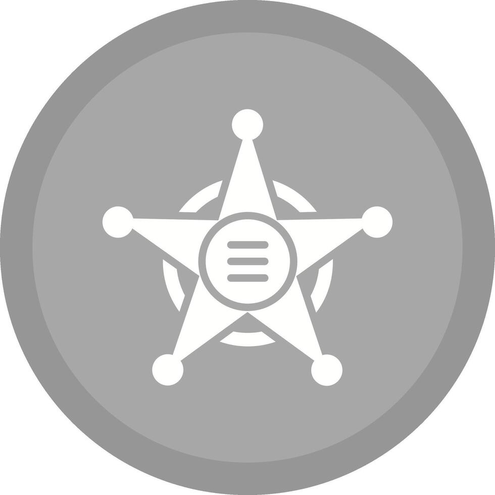 Sheriff Badge Vector Icon