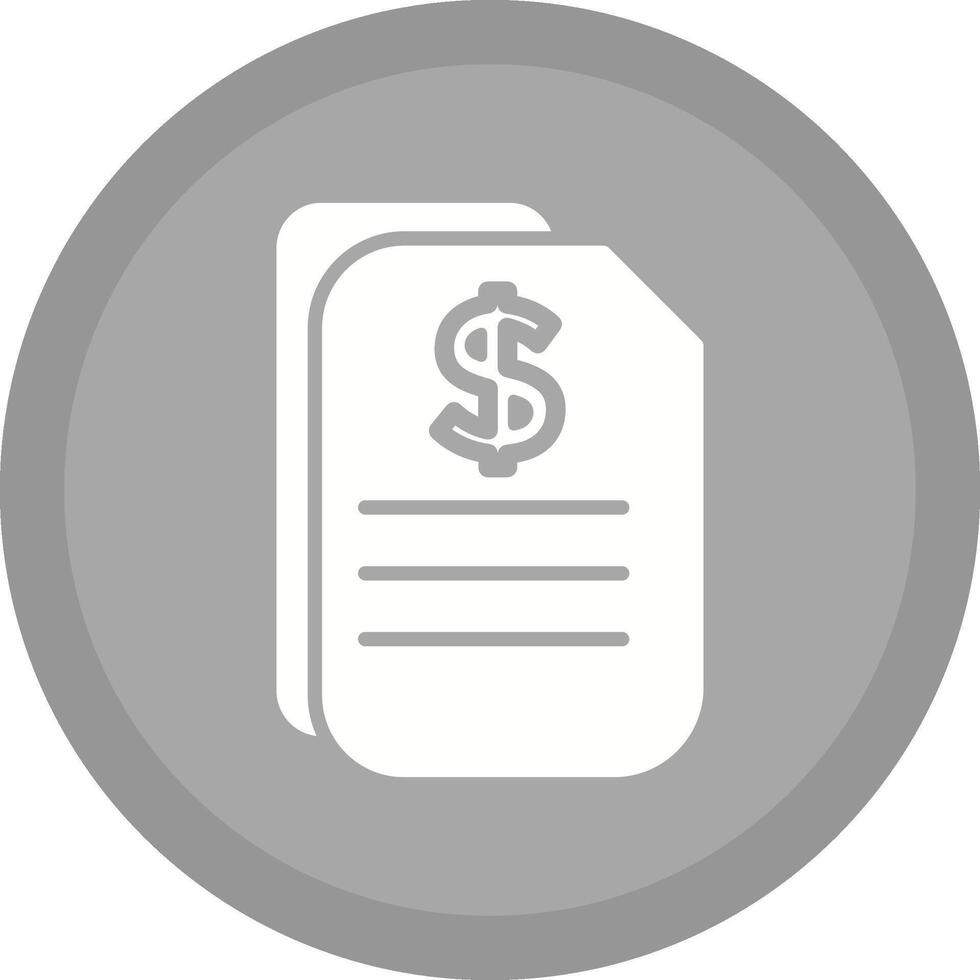 dólar documento vector icono
