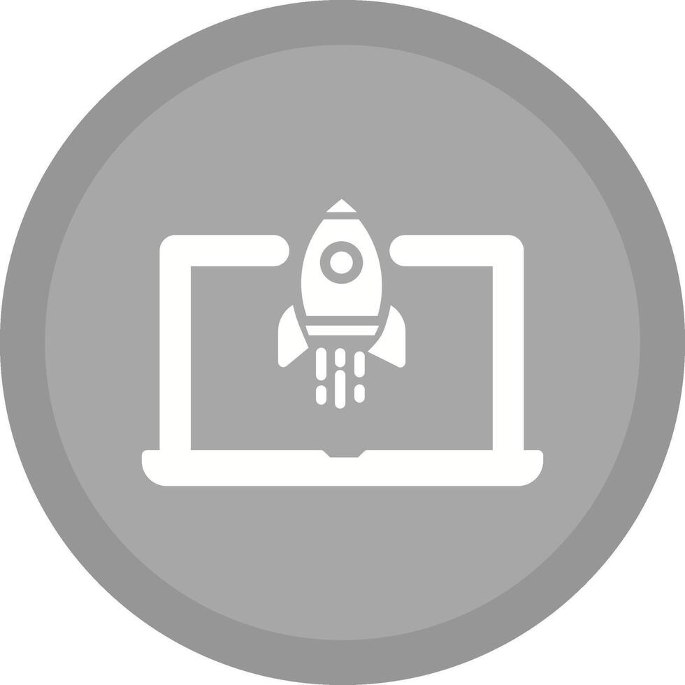 Laptop Startup Vector Icon