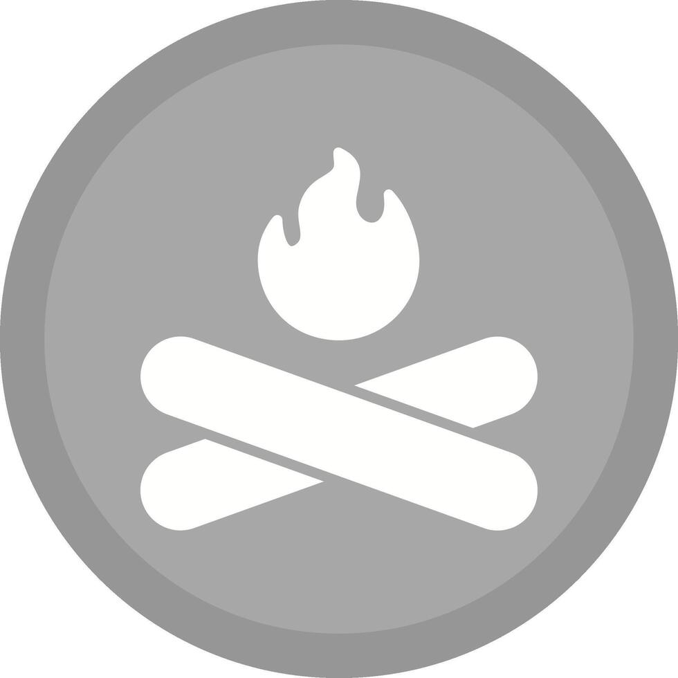 icono de vector de fuego de campamento