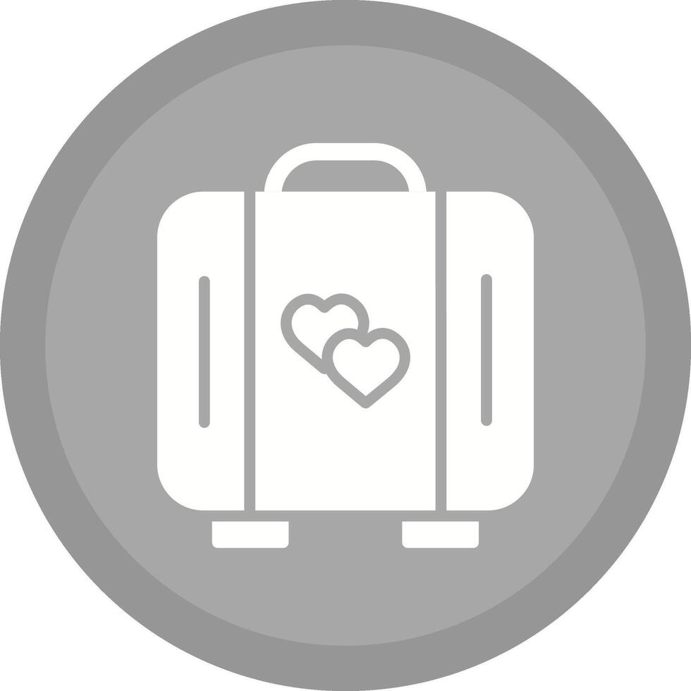 amante maleta vector icono