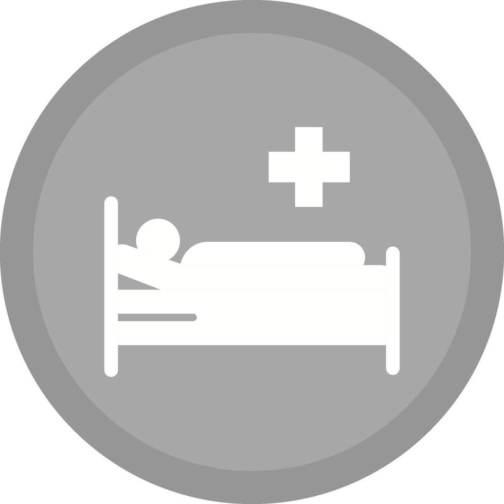 paciente cama vector icono