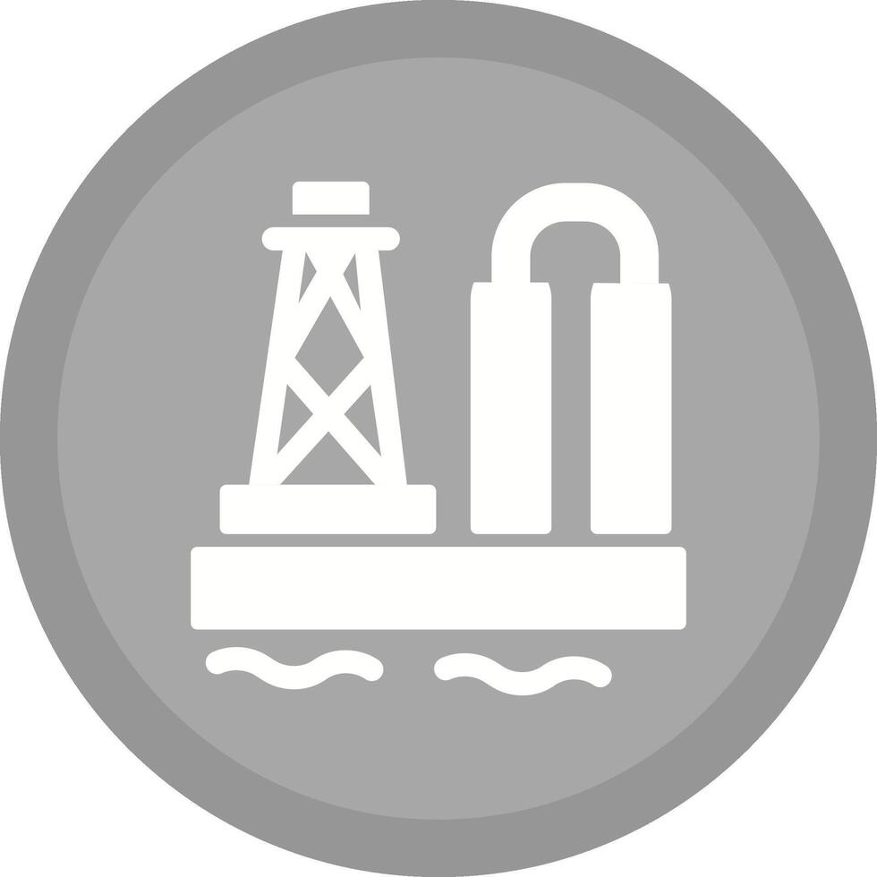 icono de vector de plataforma petrolera