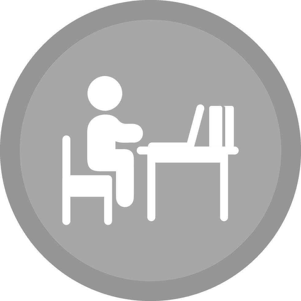Studying Desk Vector Icon