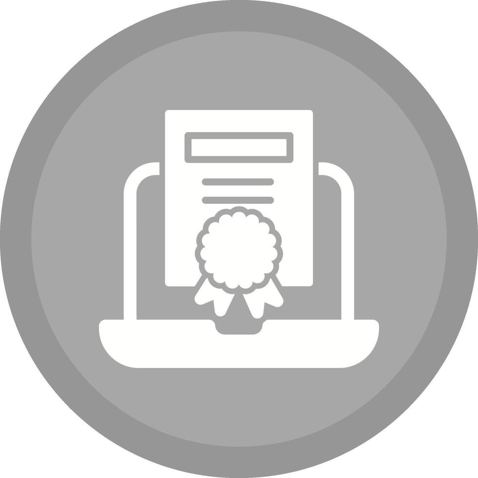 Online Certificate Vector Icon